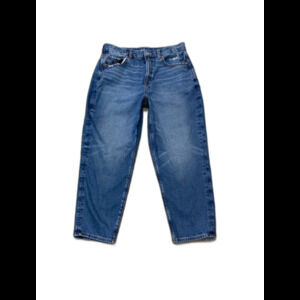 American Eagle Strigid High Rise Curvy Mom Jeans Lightly Distressed Size 12X